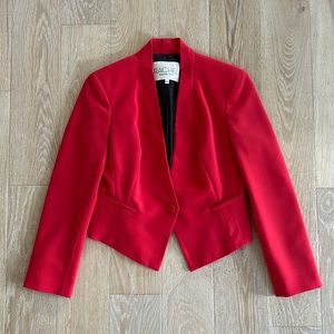 RACHEL Rachel Roy Vibrant Red Single-Button Tailored Blazer